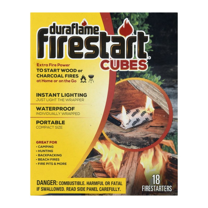 Duraflame Firestart Cubes 18-Pack, Fire Starters For Wood Or Charcoal NEW