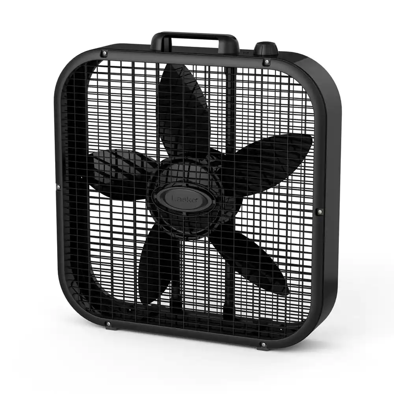 Lasko 20 Inch Box Fan Black 3 Speed Quiet Energy Efficient Portable Floor Window