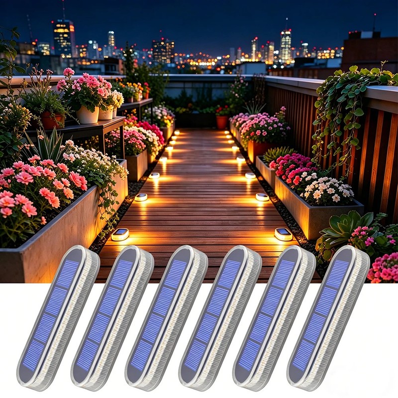Solar Deck Light 30 LED IP68 Waterproof Auto On Off Fence Stair Yard Lamp