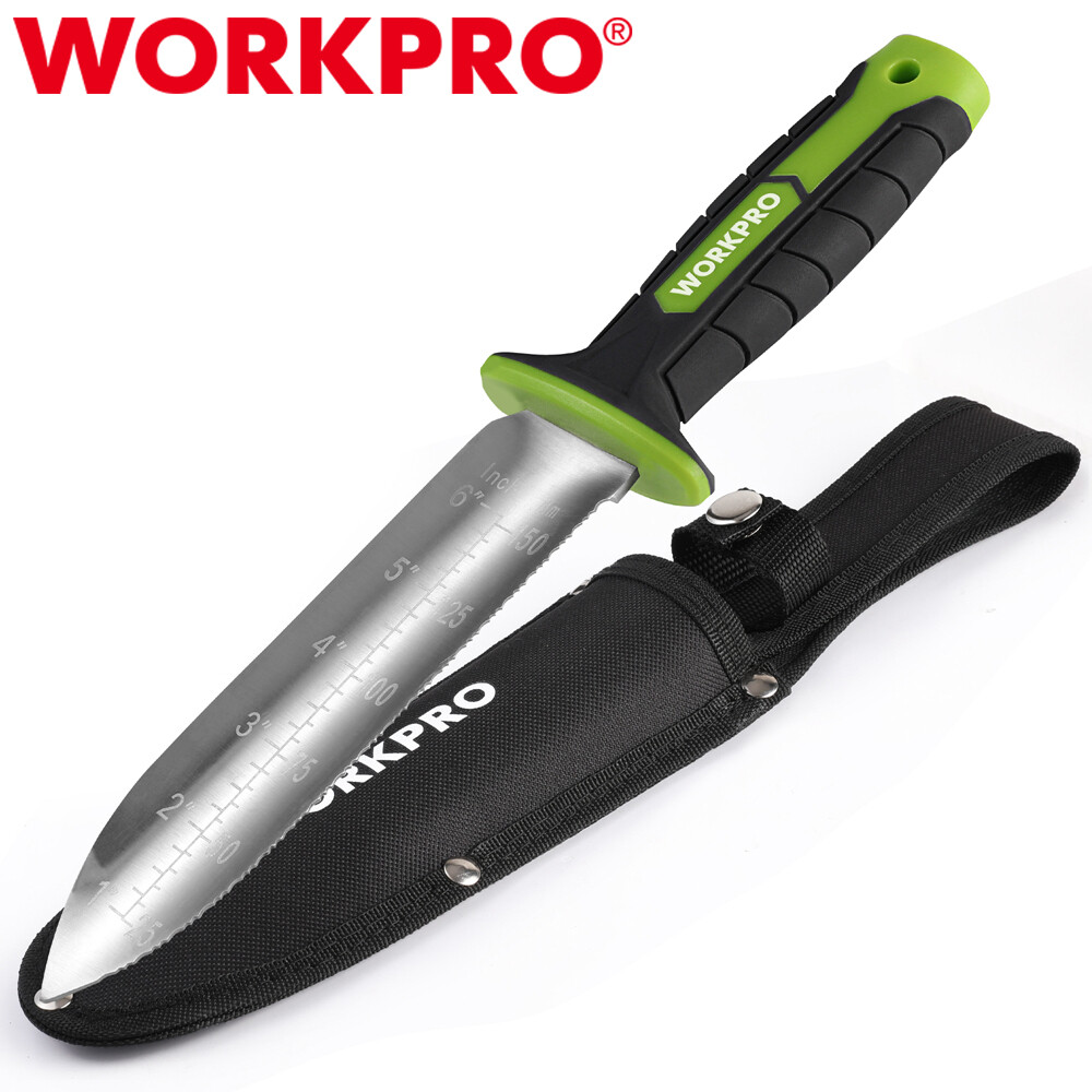 WORKPRO Hori Hori Garden Knife Weeding Digging Tool 7" Blade TRP Handle w/Sheath