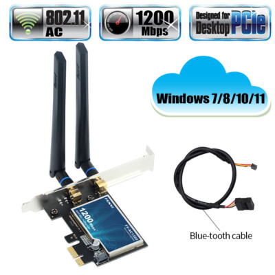Dual Band PCI-E WiFi Adapter Desktop PC PCI-E Wireless-AC Network Bluetooth Card