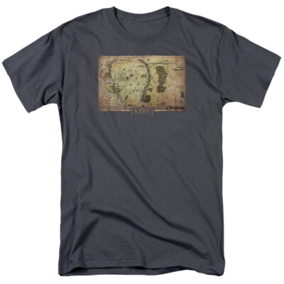 The Hobbit Trilogy ''Middle Earth Map'' T-Shirt or Sleeveless Tank - through 5X
