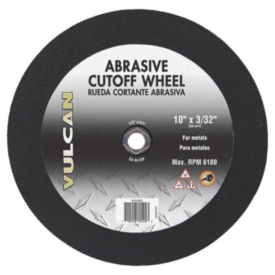 Vulcan 916340OR Abrasive Cut-Off Wheel, Aluminum Oxide, 10'' Dia