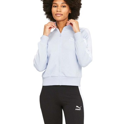 

Puma Iconic T7 Track Full Zip Jacket Женская синяя повседневная спортивная верхняя одежда 53185, Синий, Puma Iconic T7 Track Full Zip Jacket