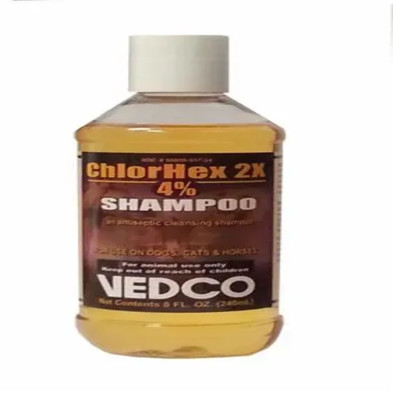 ChlorHex 2X 4% Antiseptic Pet Shampoo Chlorhexidine Dog Cat Horse 8 oz Vedco