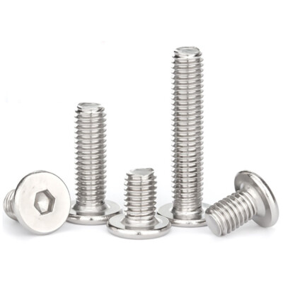 M3 M4 M5 M6 M8 SS Allen Hex Socket Ultra Thin Low Flat Wafer Cap Head Screw Bolt