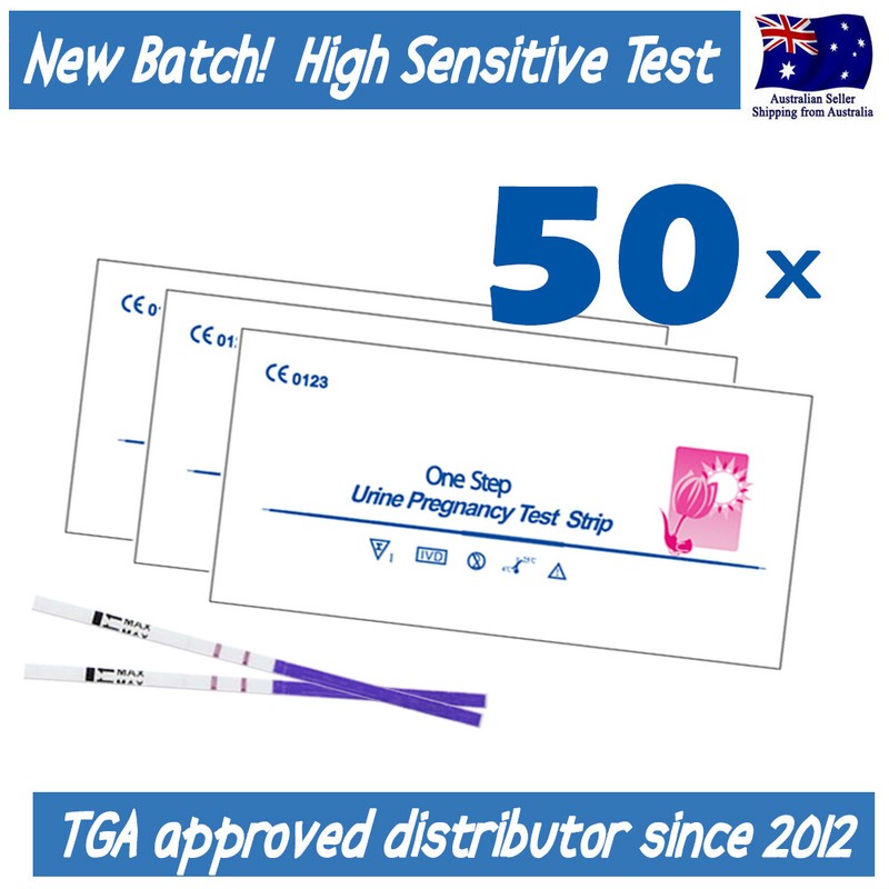 50 Early Pregnancy Tests Hcg Urine Strips Sensitive Fertility Hpt Kit New Batch