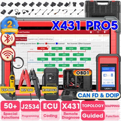 2024 New LAUNCH X431 PRO5 PAD V+ Car BiDirectional Diagnostic Scanner K~y Coding