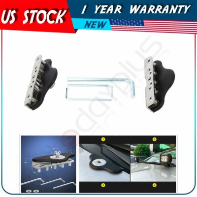 Hood Mounting Brackets Led Work light Bars Clamp Holder For Car Truck Universal