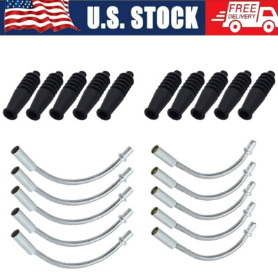 20 Pcs- Bike V Brake Noodle Cable Guide Pipe Rubber Boots Bicycle Cycling 5 Sets