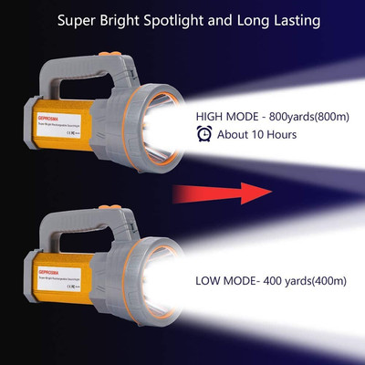 Multi Functions Rechargeable Flashlight High Lumens,Handheld Spotlight LED 60...