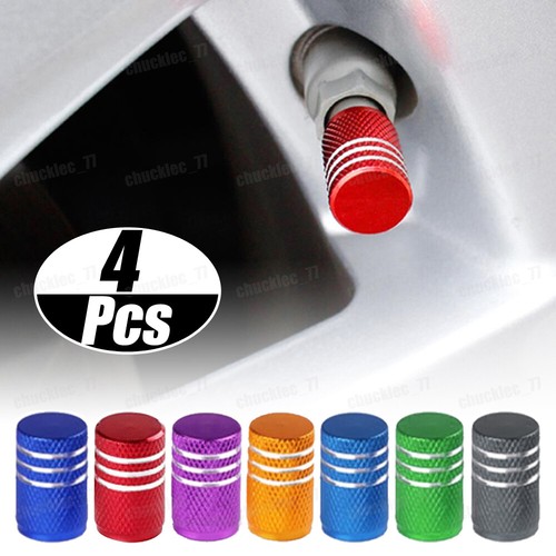 4Pcs Aluminum Tire Valves Air Dust Cover Stem Caps for Wheel Car SUV Bike