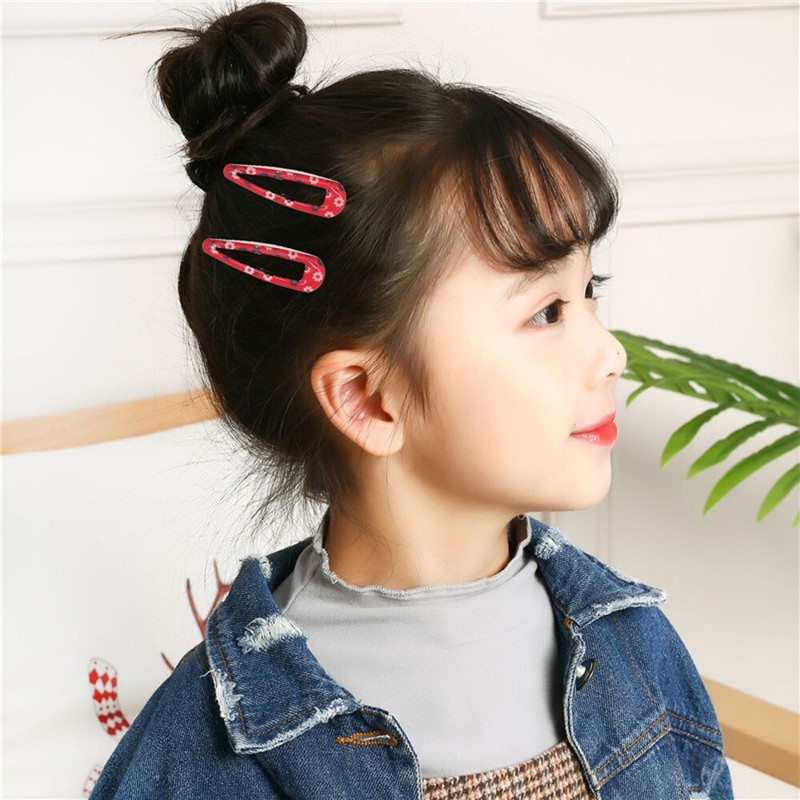 6 Pcs Set Vintage Hair Clips Hairpin Korean Cherry Flower Cute