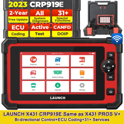 LAUNCH X431 CRP919E BT PRO Car Diagnostic Scanner Bidirectional ECU Coding CANFD