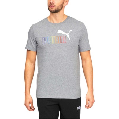 

Puma Rainbow #1 Logo Футболка с круглым вырезом и короткими рукавами Мужские повседневные топы размера  6705, Grey, Puma Rainbow #1 Logo Crew Neck Short Sleeve TShirt