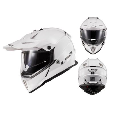 LS2 Blaze Solid Gloss White Motorcycle Helmet