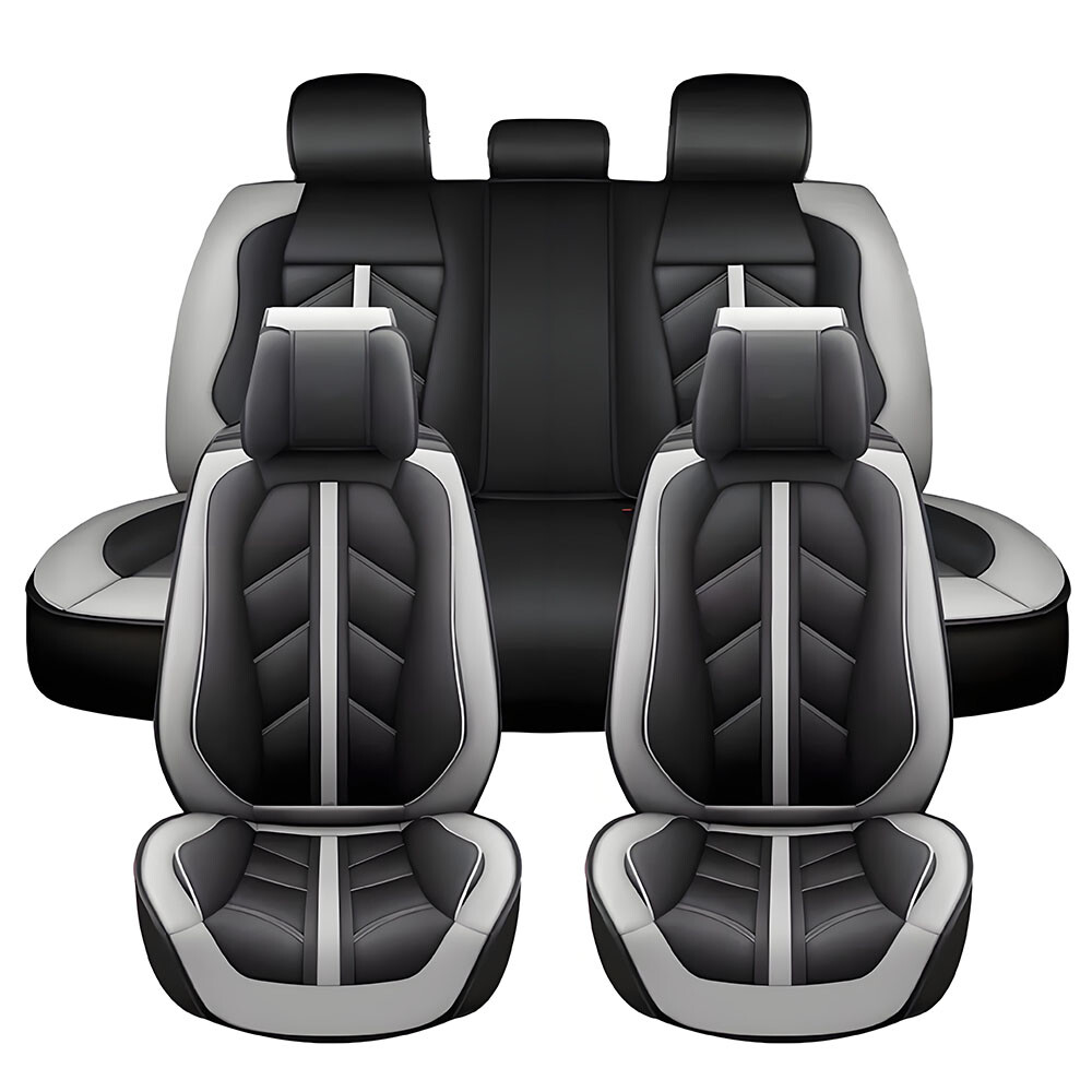 For TOYOTA Car Seat Cover Full Set 5-Seats Leather Front Rear Protector Cushion
