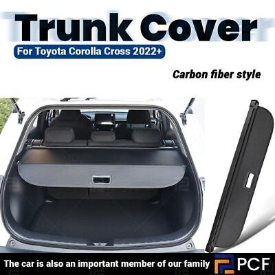For 2022-2023 Toyota Corolla Cross Black Styling Car Rear Trunk Cargo Cover