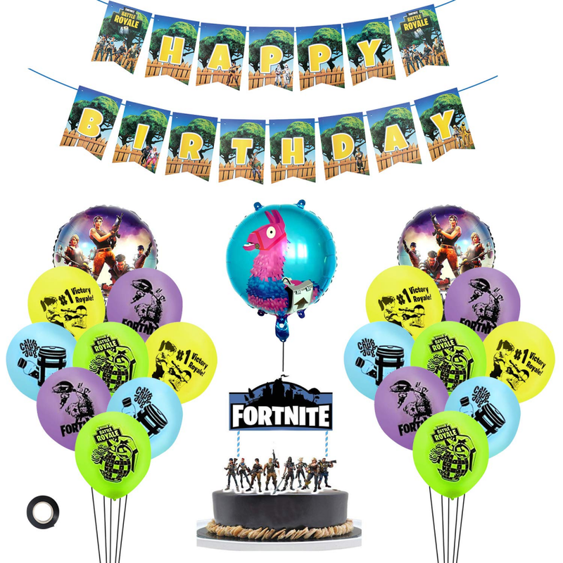 Fortnite Decorations D Anniversaire Ballons Latex Banniere Decoration Gateau Ebay