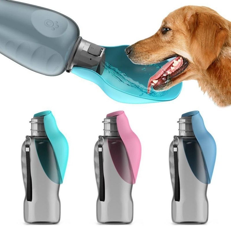 800ml Portable Dog Water Bottle For Big&Samll Pet Outdoor Travel Drinking Bowl