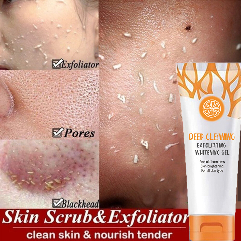 Orange Exfoliating Whitening Gel Scrub For Face Body Brigtening Lightening Skin