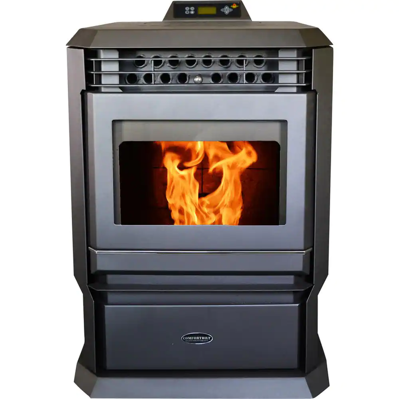 HP61-BLACK Pellet Stove 3,000 Sq. Ft. EPA Certified with Programmable Thermostat