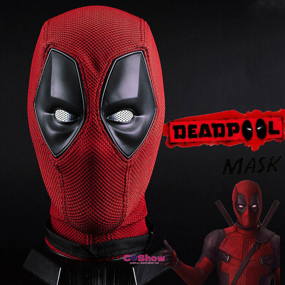 Cosplay Deadpool Full Face Mask Red Superhero Perspective