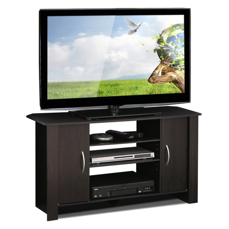TV Stand Entertainment Center for TVs up to 46" Functional Modern Espresso NEW