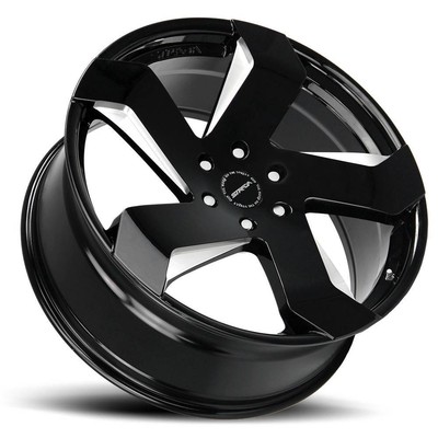 4-New 22'' Strada S65 Coltello Wheels 22x9 5x112 35 Black Milled Rims 72.6