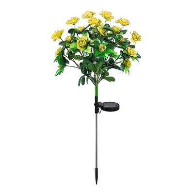 Solar Garden Lights LED Azalea Flower Stake Lamp Outdoor Yard Waterproof Decor