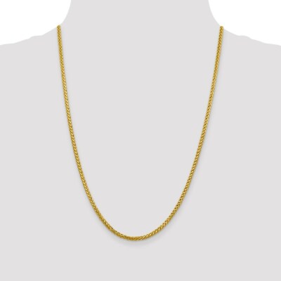 Pre-owned Superdealsforeverything Real 14kt 2.50mm Semi-solid Diamond Cut Wheat Chain; 24 Inch In Yellow