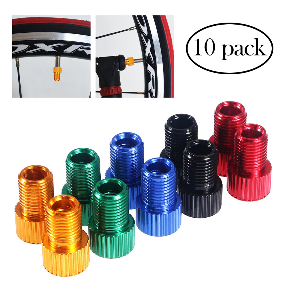 10 Aluminum Presta Caps for Tubeless Road Mountain Bikes