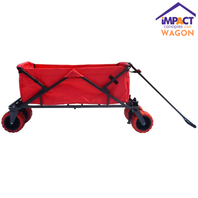 Collapsible Beach Cart Folding Wagon Utility Shopping Cart Outdoor Garden Cart,