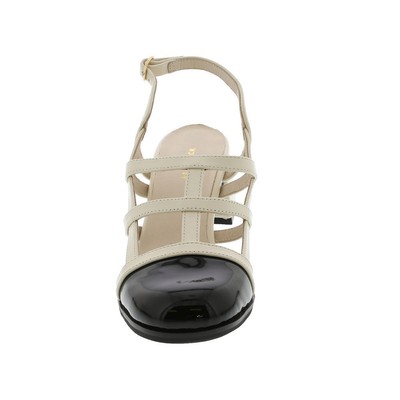 Pre-owned All Black Coco Strappy Lady Women's Sandal In White