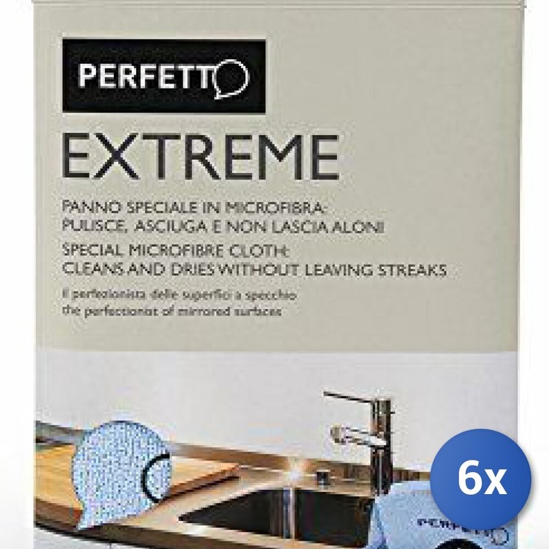 6x Perfetto SerpilliÃ©Re Microfibre 32x36 Cm. Vitres / Acier 0264e Made In Italy
