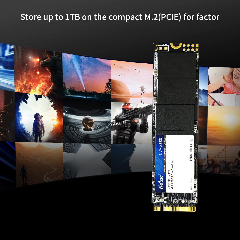 Netac SSD 500GB/1TB PCIe NVMe Gen3x4 M.2 Solid State Drive  PC/Laptop lot