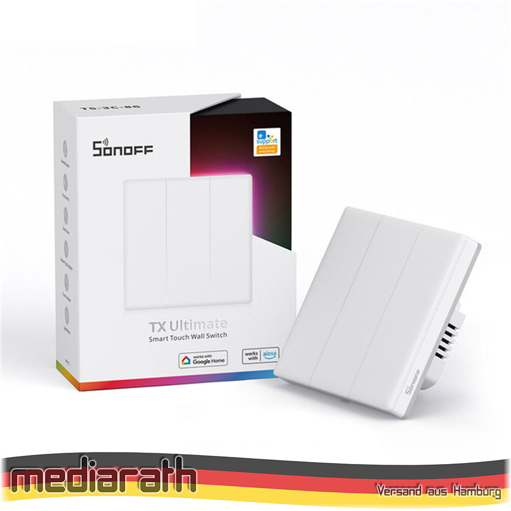 Sonoff TX Ultimate T5 EU 3C 3-Kanal Smart WiFi Wand Touch Schalter Tasmota 15