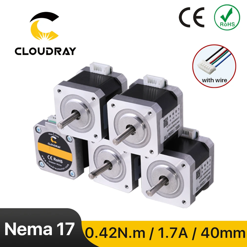 Nema 17 Stepper Motor 0.42N.m 1.7A 2 Phase 40mm Stepper Motor 4-lead for 3D prin