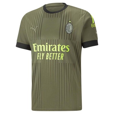 

Puma Acm Third 2223 Replica Crew Neck Short Sleeve Soccer Jersey Mens Green 765, Зеленый, Puma Acm Third 2223 Replica Crew Neck Short Sleeve Soccer Jersey