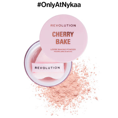 Makeup Revolution Y2K Baby Cherry Bake Loose Powder & Puff (3.2g) fs