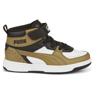 

Высокие молодежные кроссовки Puma Rebound Joy для мальчиков, зеленые, белые повседневные кроссовки 3746881, Green;white, Puma Rebound Joy High Top Youth