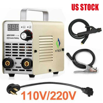 HITBOX 110V/220V Stick Welder 200Amp ARC Welding Machine IGBT Inverter Portable