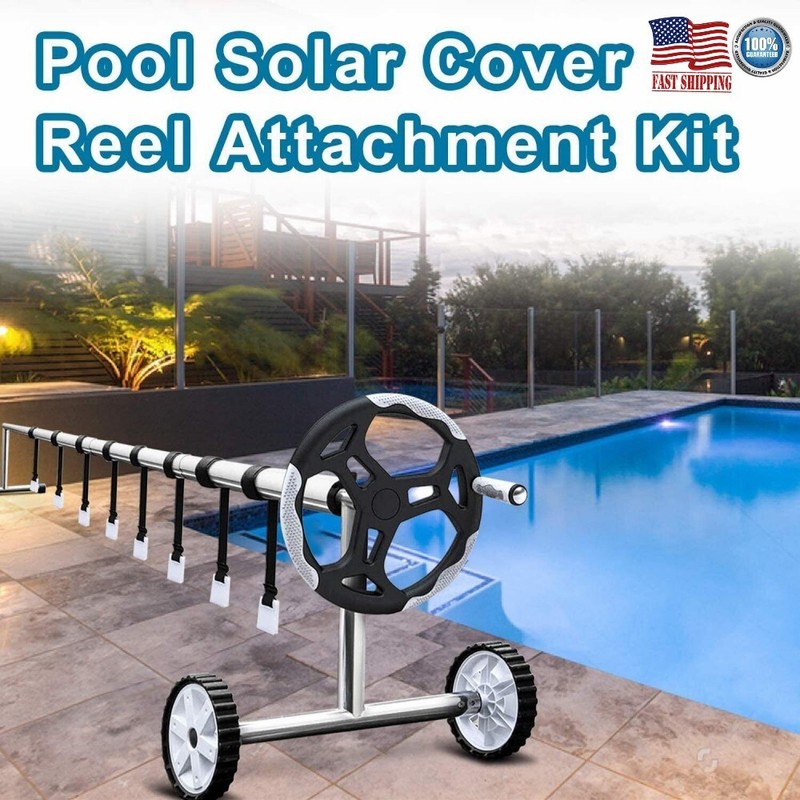 8Pcs Solar Cover Reel Attachment Kit Straps and Clips for Sw