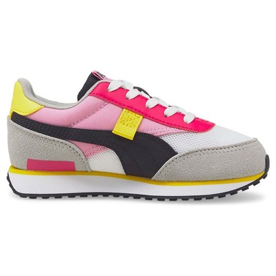 

Puma Future Rider Splash Lace Up Молодежные девушки Серо-розовые кроссовки Повседневная обувь 3, Grey;pink, Puma Future Rider Splash Ps