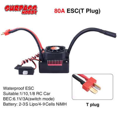 Waterproof Brushless ESC 150A 120A 80A 60A 35A for 1/8 1/10 1/16 RC Car Motor