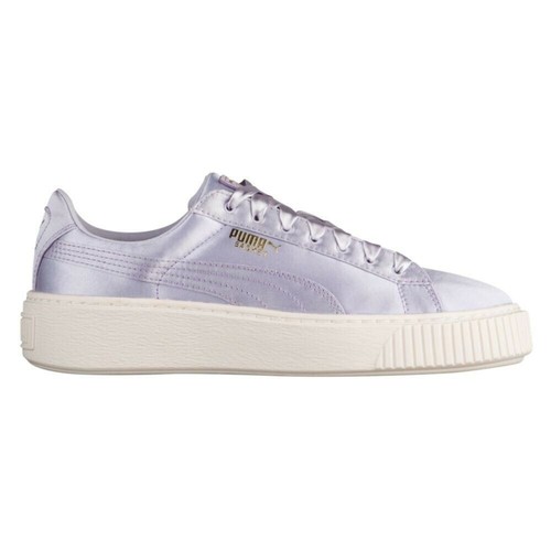 

[365719-02] Женские атласные кроссовки на платформе Puma Basket, Фиолетовый
