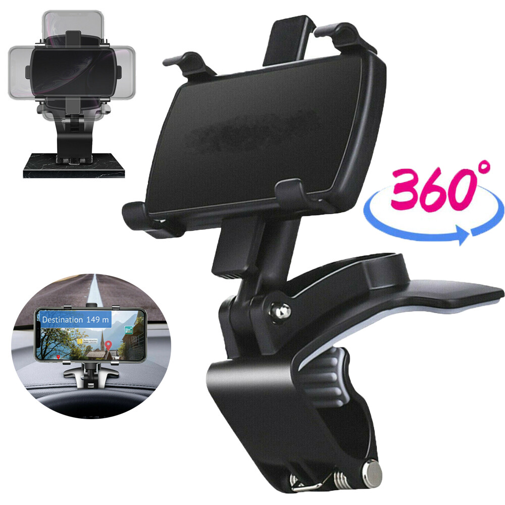 360&deg; Car Mount Holder Dashboard Stand For Samsung iPhone Mo
