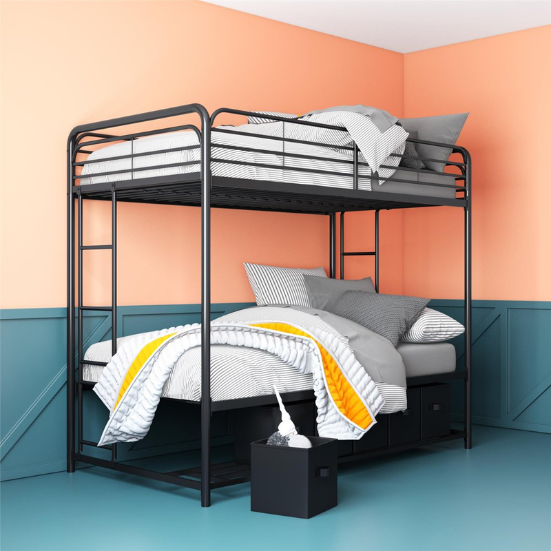Black Twin-over-twin Ladder Cube Storage Bins Included