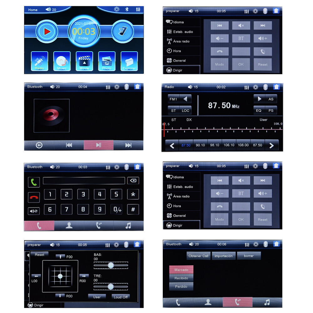 9" Single 1Din Carplay Car Stereo Radio BT FM USB Touch Screen MP5 Player + MIC