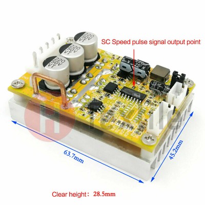 1PC 350W DC 5-36V BLDC Three-Phase Brushless Hall Motor Driver Controller Sensor